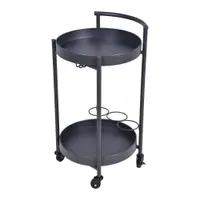 Masă de servire pentru grădină rotundă din metal ø 40 cm Calla – Garden Pleasure