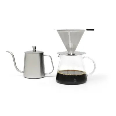 Espressor moka argintiu din oțel inoxidabil 500 ml Slow Coffee – Leopold Vienna