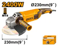 Polizor unghiular Flex 2400W 230mm 6300rpm, Ingco AG24008E
