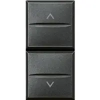 Buton dublu cu interblocare pentru storuri rulante Axolute - Antracit - 1 modul