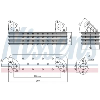 Radiator ulei, ulei motor NISSENS 90728