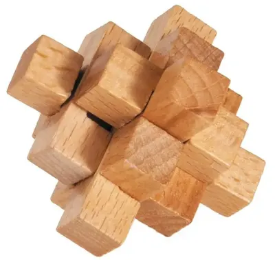 Puzzle logic 3D din lemn Fridolin - Bloc stea