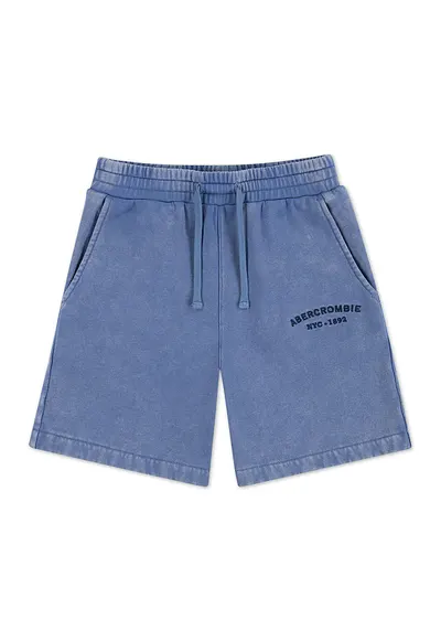 Pantaloni scurti sport cu talie ajustabila - Albastru prafuit