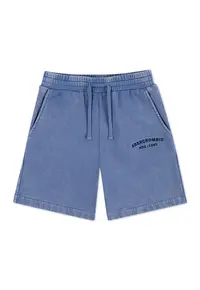 Pantaloni scurti sport cu talie ajustabila - Albastru prafuit