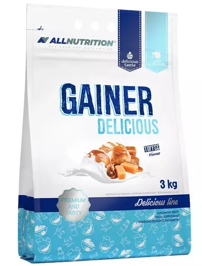 Gainer Delicious, toffee, 3 kg, AllNutrition