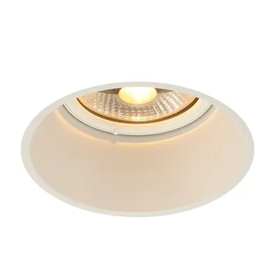 Spot incastrat, HORN-T Ceiling lights GU10, white recessed fitting, QPAR111, round, white, max. 75W