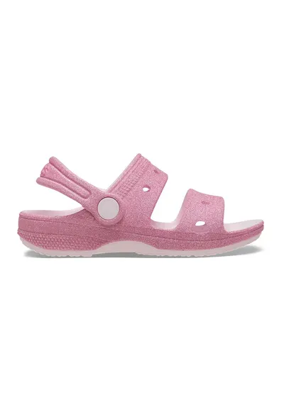 Sandale slingback cu aspect stralucitor - Rosu stins