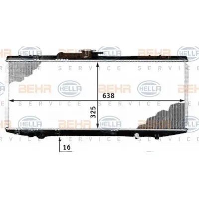 Radiator, racire motor HELLA 8MK 376 718-381