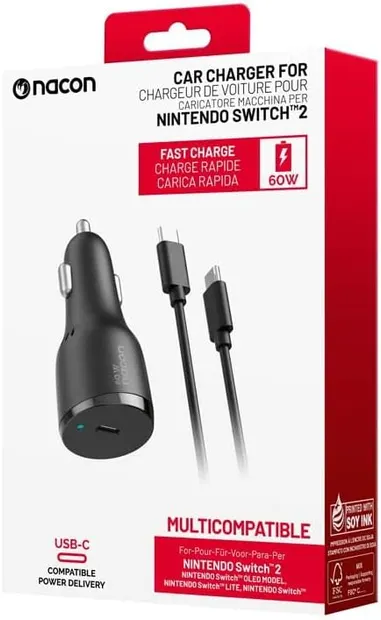 Încărcător auto Nacon - 60W (Nintendo Switch 2)