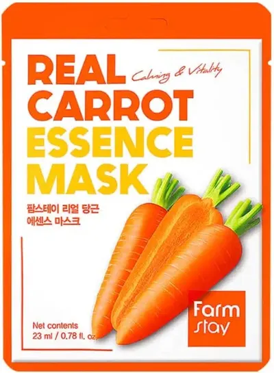FarmStay Real Essence Mască de față folie Carrot, 23 ml
