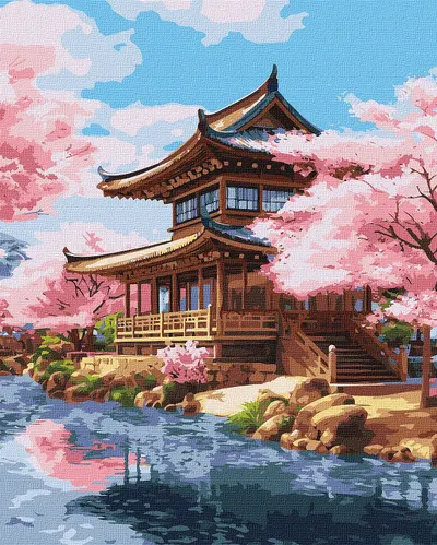 Set pentru pictură după numere Ideyka - Eastern Charm, 40 x 50 cm
