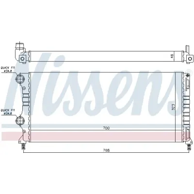Radiator, racire motor NISSENS 61765