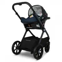 Carucior pentru copii Cosatto Giggle 4 Spot On cu baza isofix, sezut reversibil, sasiu din aluminiu, suspensie, bara detasabila, maner telescopic, accesorii, greutate admisa 25 kg