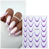 Abtibilduri unghii french Marquise, STICKER63, Mov