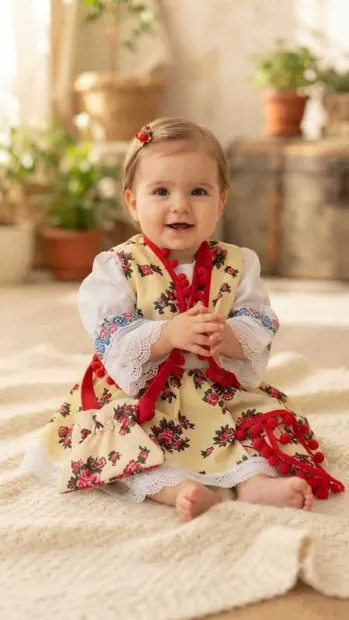 Costum Traditional Fetite 0-12 luni Sophie 4