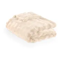 Pătură fildeș din micropluș/cocolino 150x200 cm Wave – Tiseco Home Studio