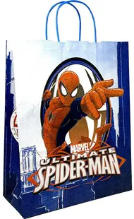 Pungă cadou S. Cool - Ultimate Spider-Man, alb și albastru, XL
