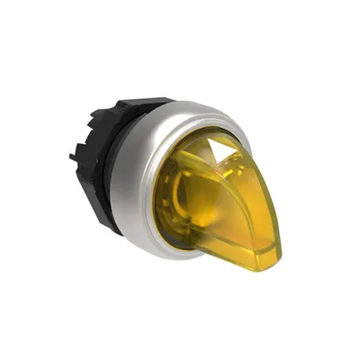 Selector luminos Ø22MM PLATINUM SERIES, 3 Pozitii, 1 - 0 - 2. YELLOW
