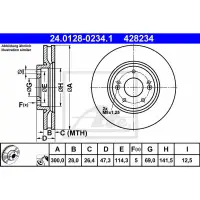 Disc frana ATE 24.0128-0234.1