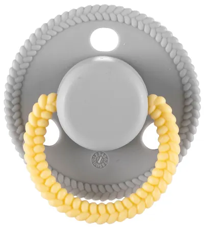 Suzetă din silicon cu capac Lorelli - Circle, 0 luni+, Grey