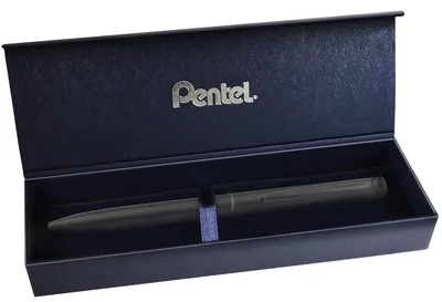 Pix tip roller cu buton Pentel EnerGel - Negru, in cutie