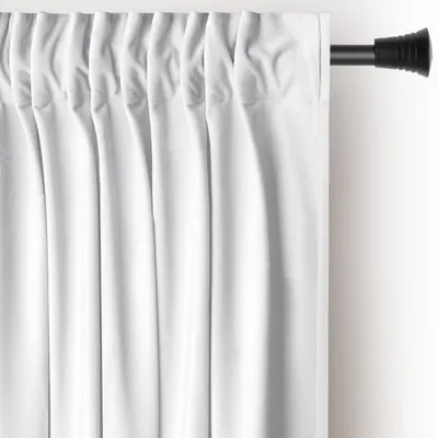 Draperie albă dimout (semi-opacă) din catifea 140x245 cm Pleat – Restilo