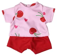 Set de haine pentru păpușă Micki Lillan & Friends - Cu înălțimea 28-35 cm, pantaloni scurți roșii și tricou