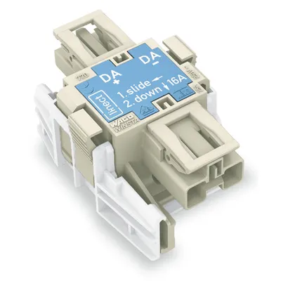 Linect® T-connector; 2-pole; Cod. I; 1 input; 2 outputs; white
