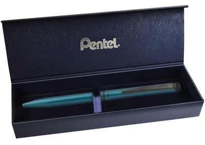 Pix tip roller cu buton Pentel EnerGel - Turcoaz, in cutie