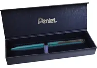 Pix tip roller cu buton Pentel EnerGel - Turcoaz, in cutie