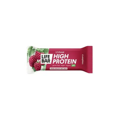 Baton proteic cu zmeura bio 40g Lifebar