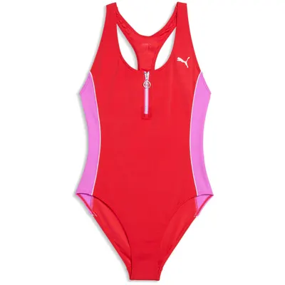 Costum de baie femei Puma Swim Women T7 Swimsuit 1p, Rosu
