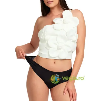 Chiloti Menstruali Negri din Bumbac Organic Absorbtie Extra-Abundenta Marime 4in1 (2XS-M) 1buc