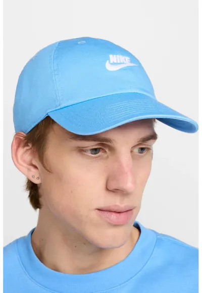 Sapca ajustabila unisex cu logo brodat Fly - Alb/Albastru deschis