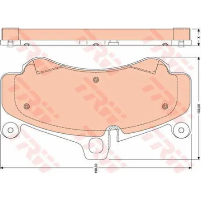 Set placute frana, frana disc TRW GDB1779