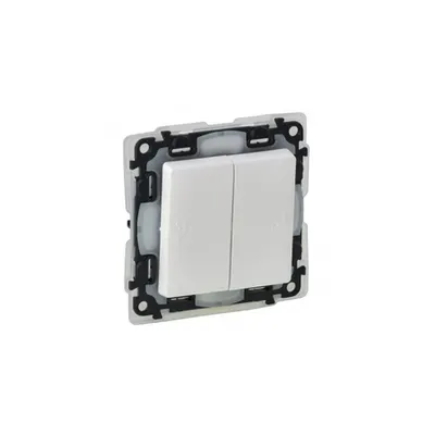 2 module Intrerupator cap scara Valena Life - 10 AX 250 V~ - IP44 - alb
