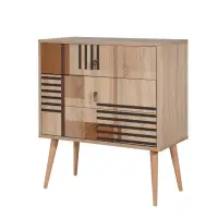 Comoda CITY TRIO COLORBLOCK, multicolor, 80x40x89 cm