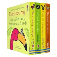 Usborne Touchy-Feely Thats not My Zoo Collection Set 2: Flamingo and Friends 4 Books Collection Set