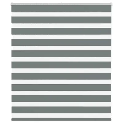 vidaXL Jaluzea tip zebra gri închis lățime țesătură 130,9 cm poliester