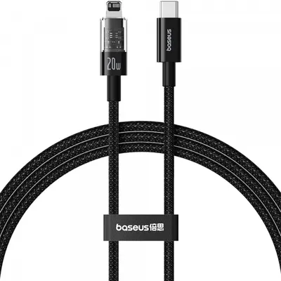 Cablu Date si Incarcare USB-C - Lightning Baseus Gem, 20W, 2m, Negru P10373001111-01