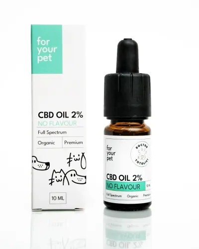 Ulei de CBD 2% pentru Caini si Pisici Fara Aroma Doctor Totolici, 10 ml