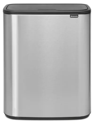 Coș de gunoi Brabantia - Bo Touch, 60 l, oțel mat rezistent la amprente