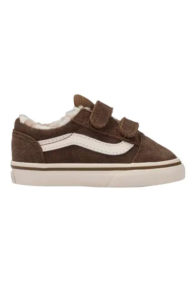 Tenisi din piele intoarsa cu velcro Old Skool V Cozy