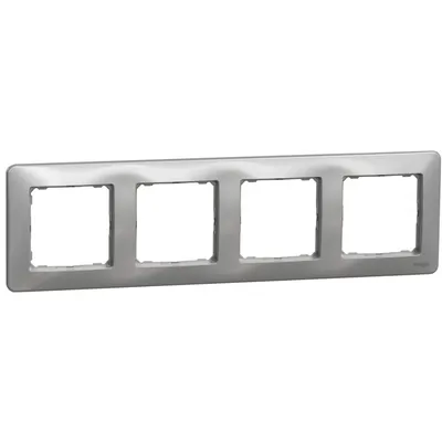 Rama 4 posturi, Schneider, SDD313804, Sedna Design, aluminiu