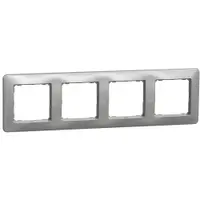 Rama 4 posturi, Schneider, SDD313804, Sedna Design, aluminiu