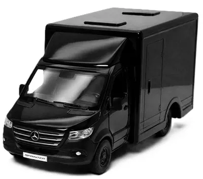 Microbuz metalic Kinsmart - Mercedes-Benz Sprinter, 1:48, negru