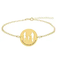 Together - Bratara personalizata din argint 925 placat cu aur galben 24K -banut