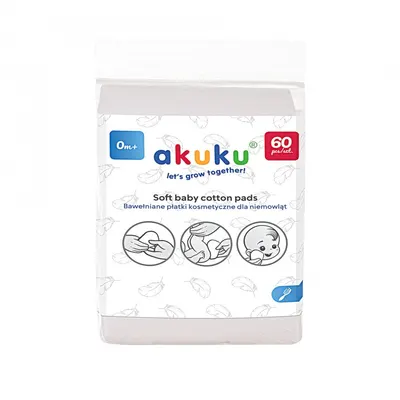 Dischete din bumbac Soft Akuku 60 bucati