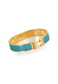 Bratara Albastru-Azur - 14K placat - 6.1cm diametru