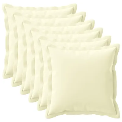 vidaXL Husă pentru pernă 6 buc. HOUTEN Crem 80 x 80 cm Poliester